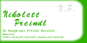 nikolett preindl business card